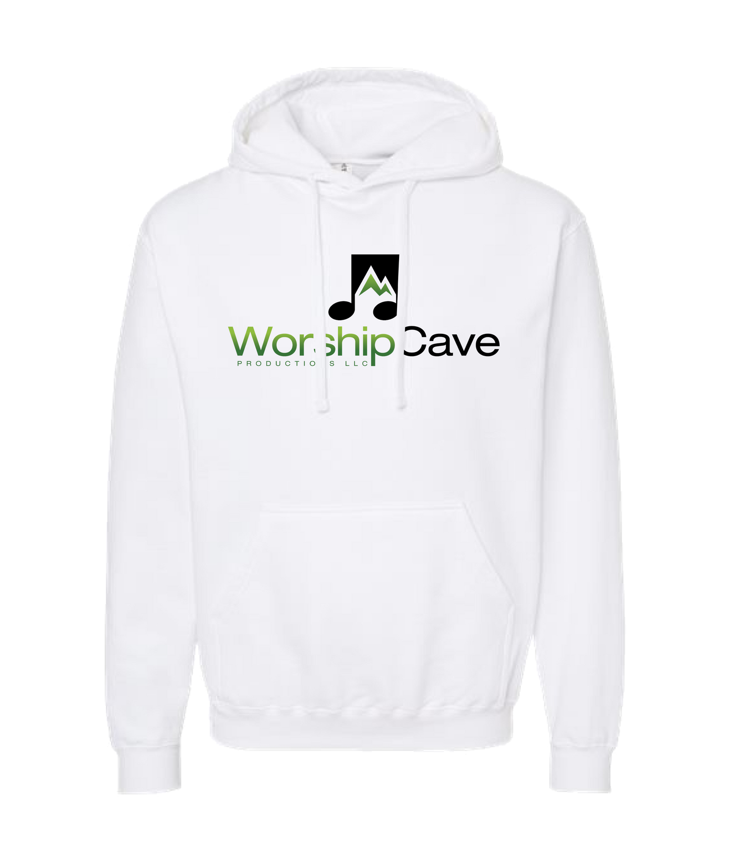WorshipCave Productions LLC - Colored Logo - White Hoodie