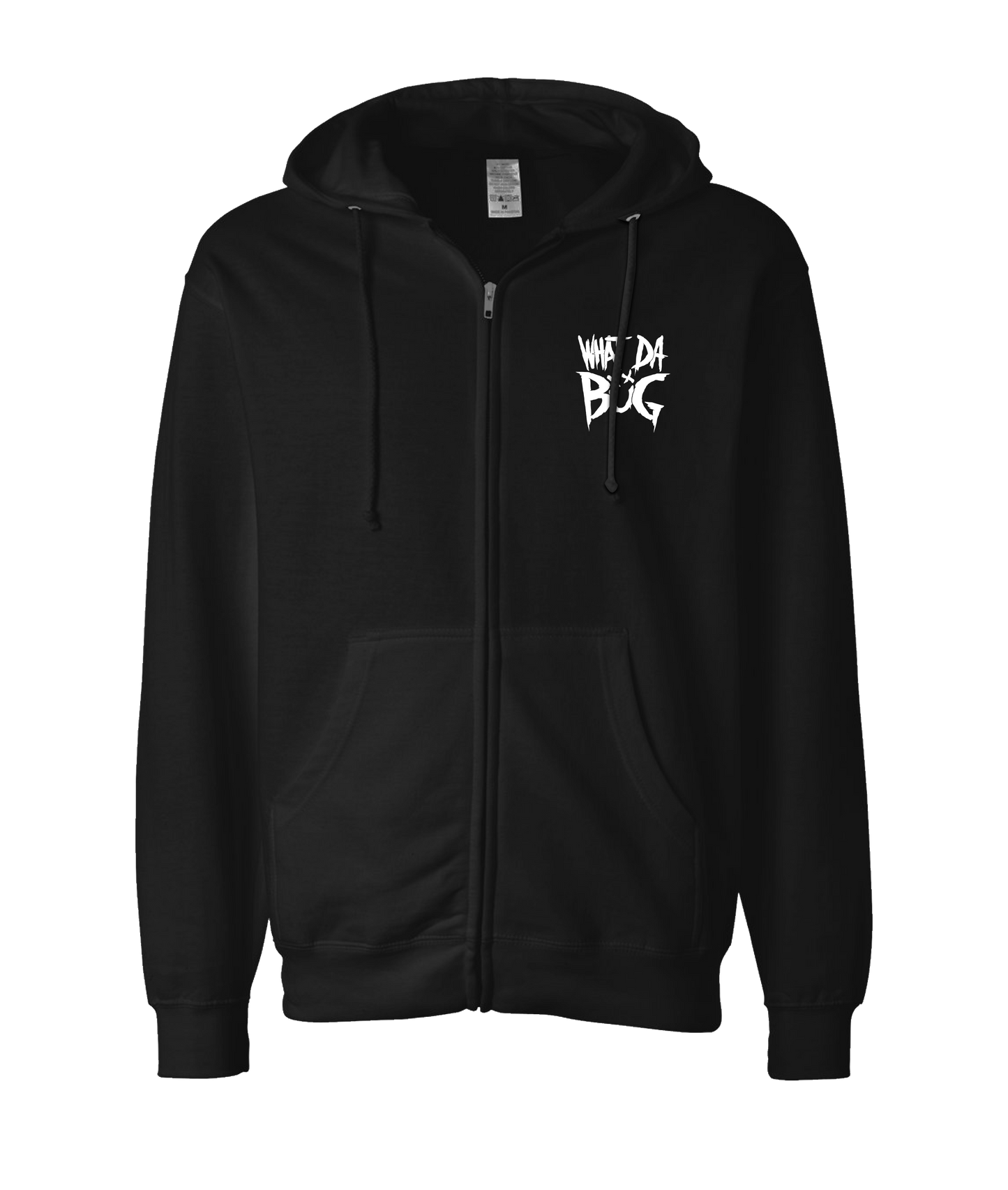 WhatDaBuG - Logo - Black Zip Up Hoodie