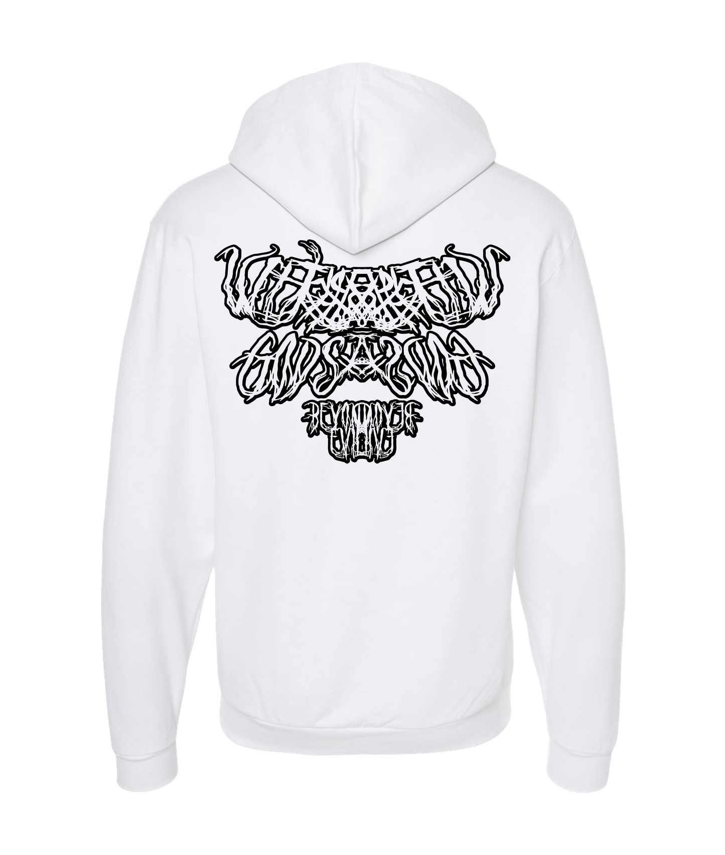 Withered Gods - Logo - White Zip Up Hoodie