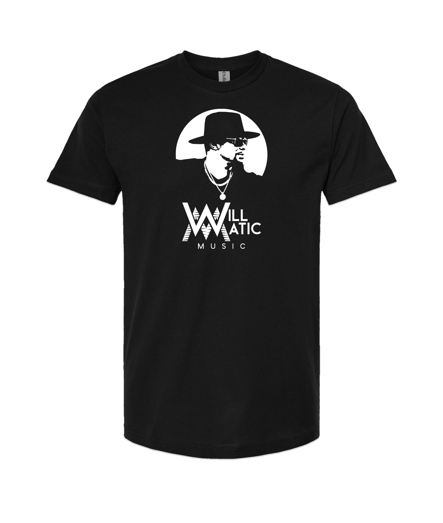 Will Matic - B&W Profile - Black T-Shirt
