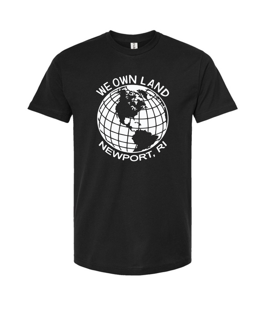 We Own Land- Globe - Black T-Shirt