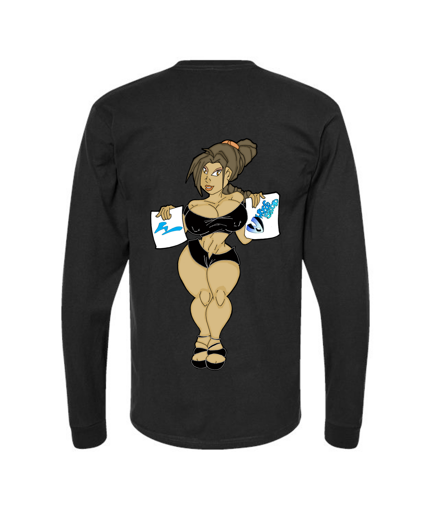 WWade Studio Online Merchandise - WWade Studio Sexy Babes - Black Long Sleeve T