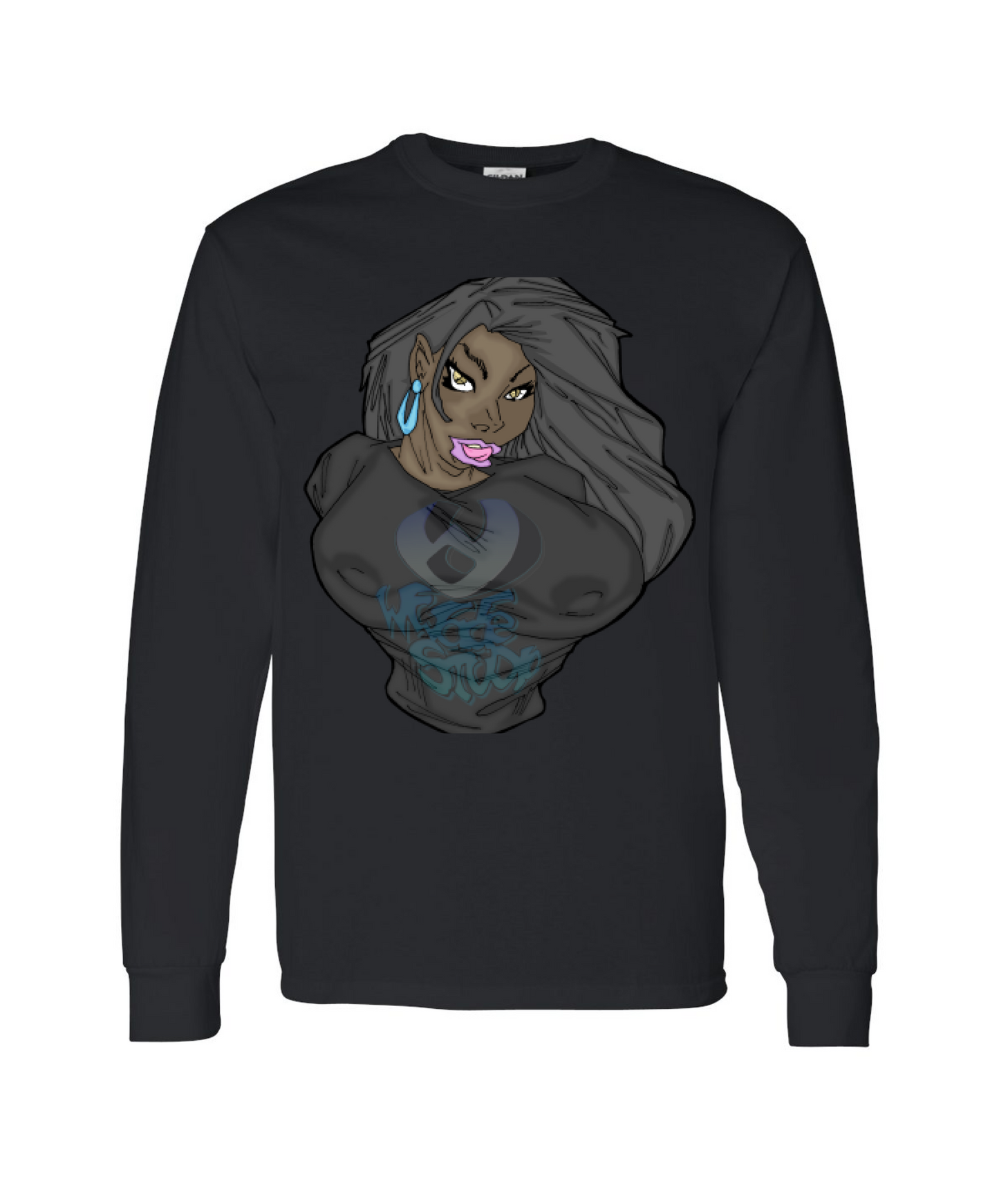 WWade Studio Online Merchandise - WWade Studio Sexy Babes - Black Long Sleeve T