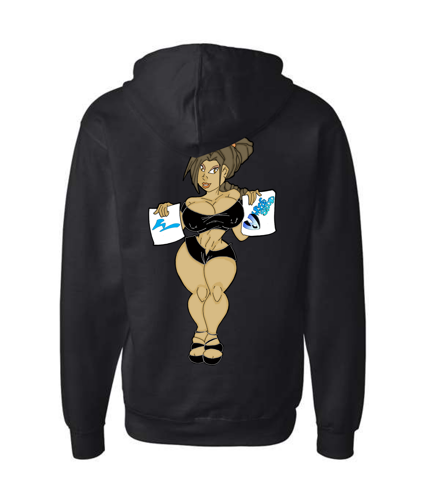 WWade Studio Online Merchandise - WWade Studio Sexy Babes - Black Zip Up Hoodie