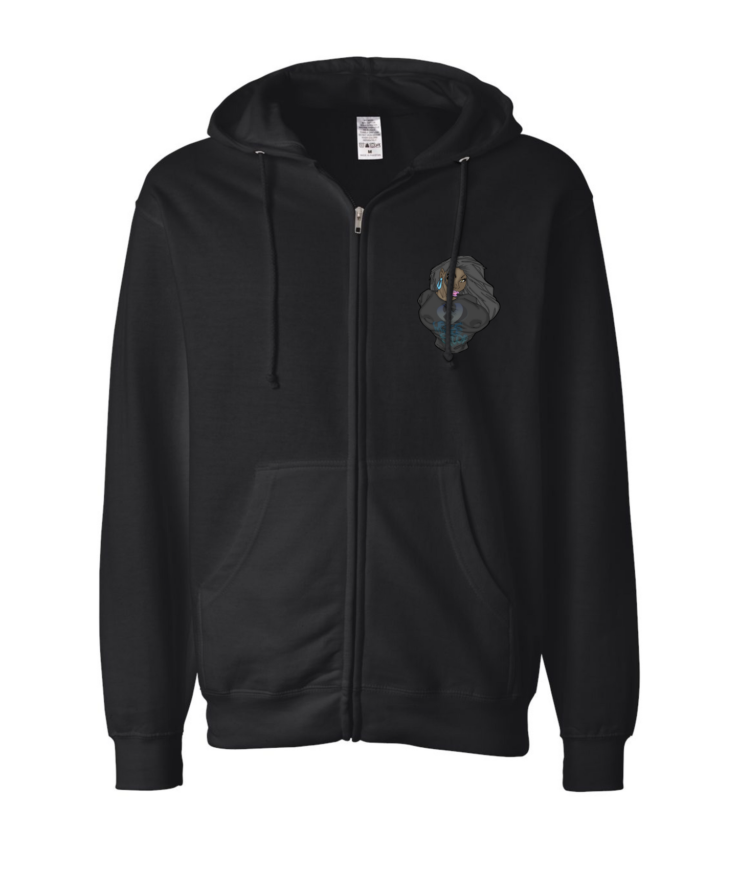 WWade Studio Online Merchandise - WWade Studio Sexy Babes - Black Zip Up Hoodie