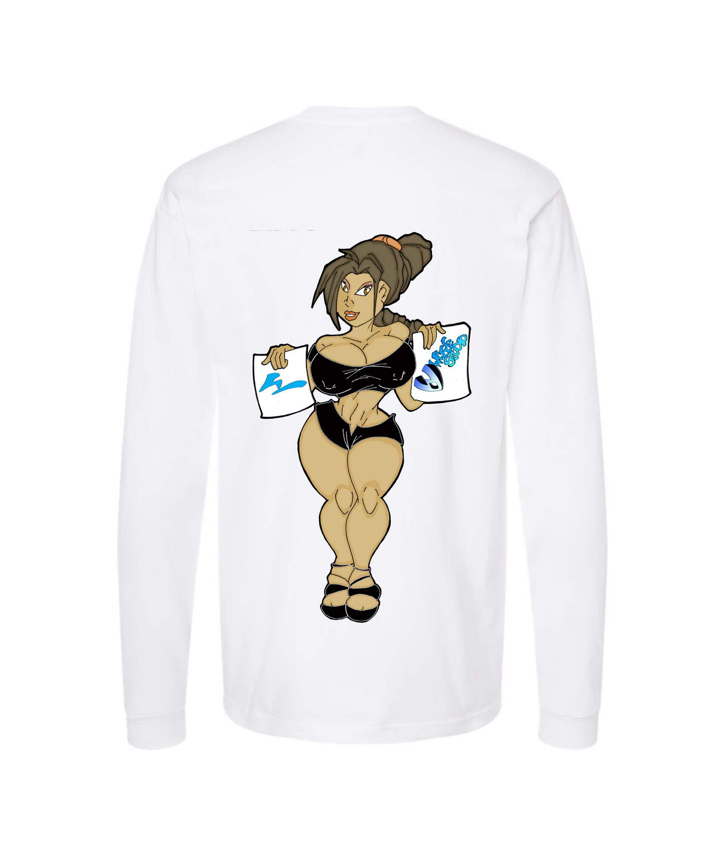 WWade Studio Online Merchandise - WWade Studio Sexy Babes - White Long Sleeve T