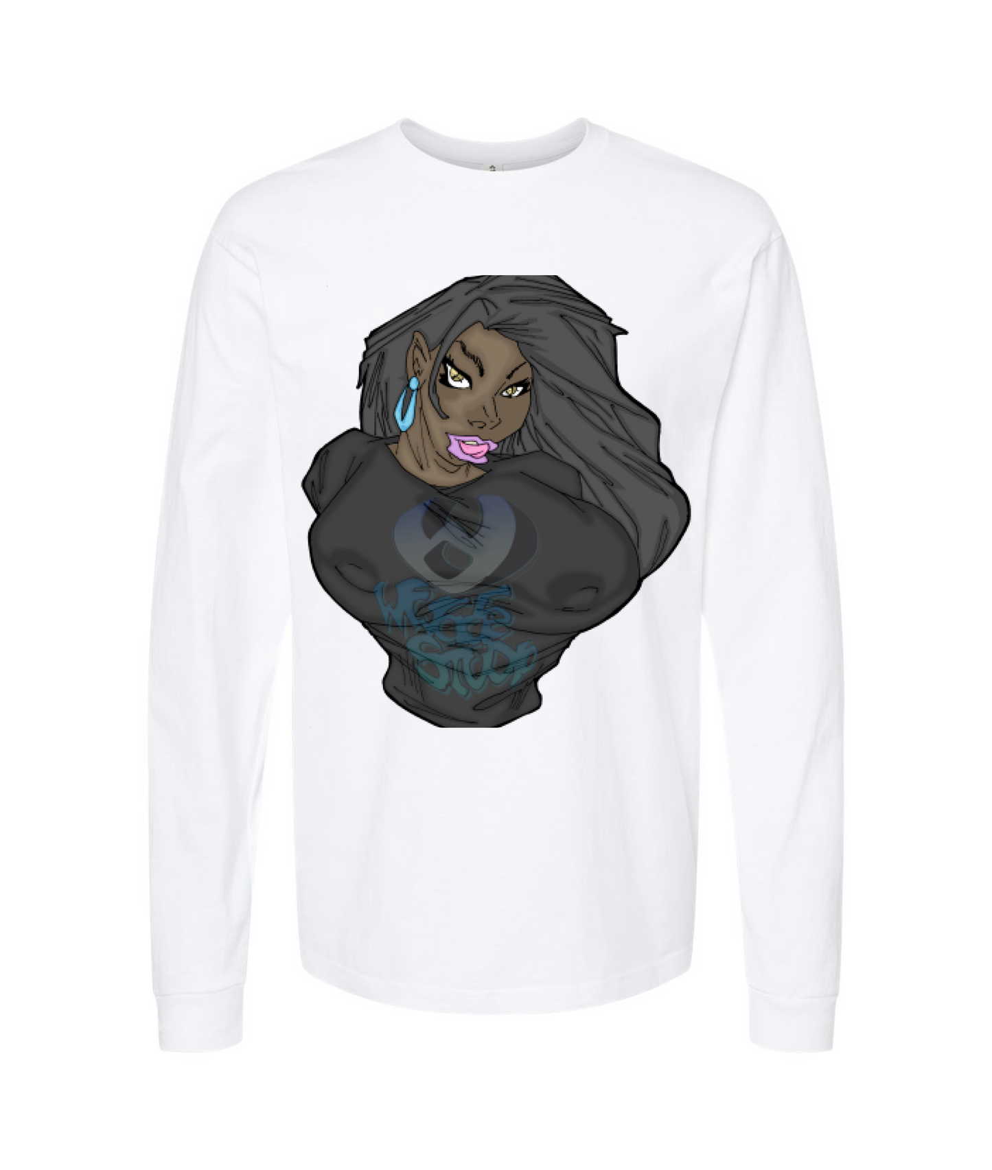 WWade Studio Online Merchandise - WWade Studio Sexy Babes - White Long Sleeve T