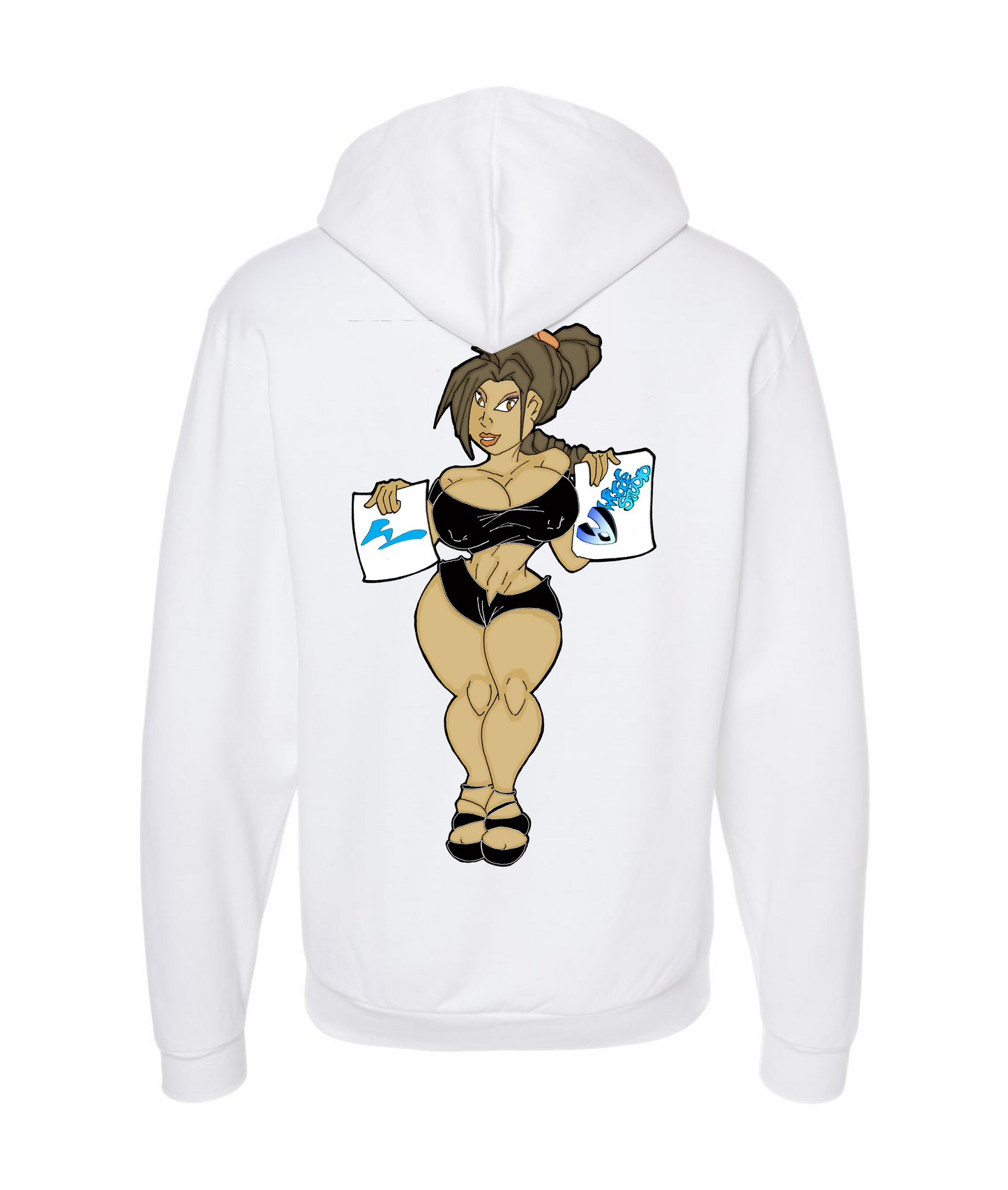 WWade Studio Online Merchandise - WWade Studio Sexy Babes - White Zip Up Hoodie