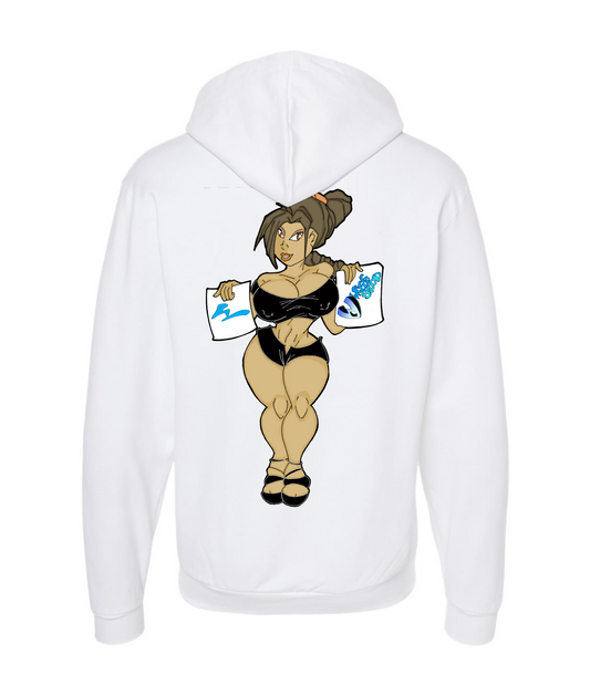 V-WSOMTOP - WWade Studio Sexy Babes - White Zip Up Hoodie