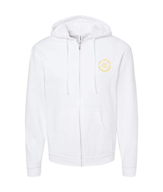 V-WTKTOP - DESIGN 1 - White Zip Up Hoodie