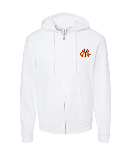 V-WTKTOP - DESIGN 2 - White Zip Up Hoodie