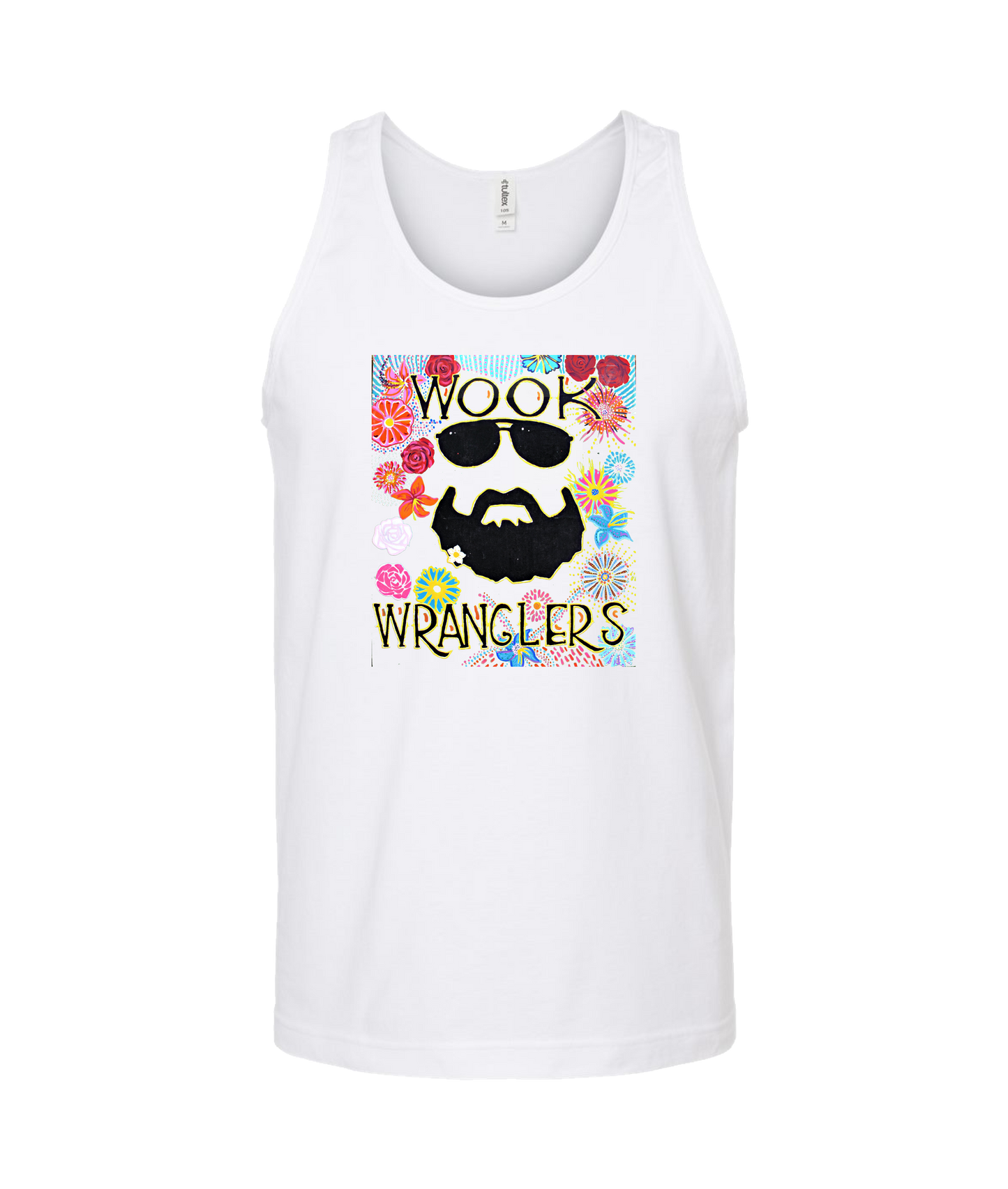 Wook Wranglers - Flowers - White Tank Top