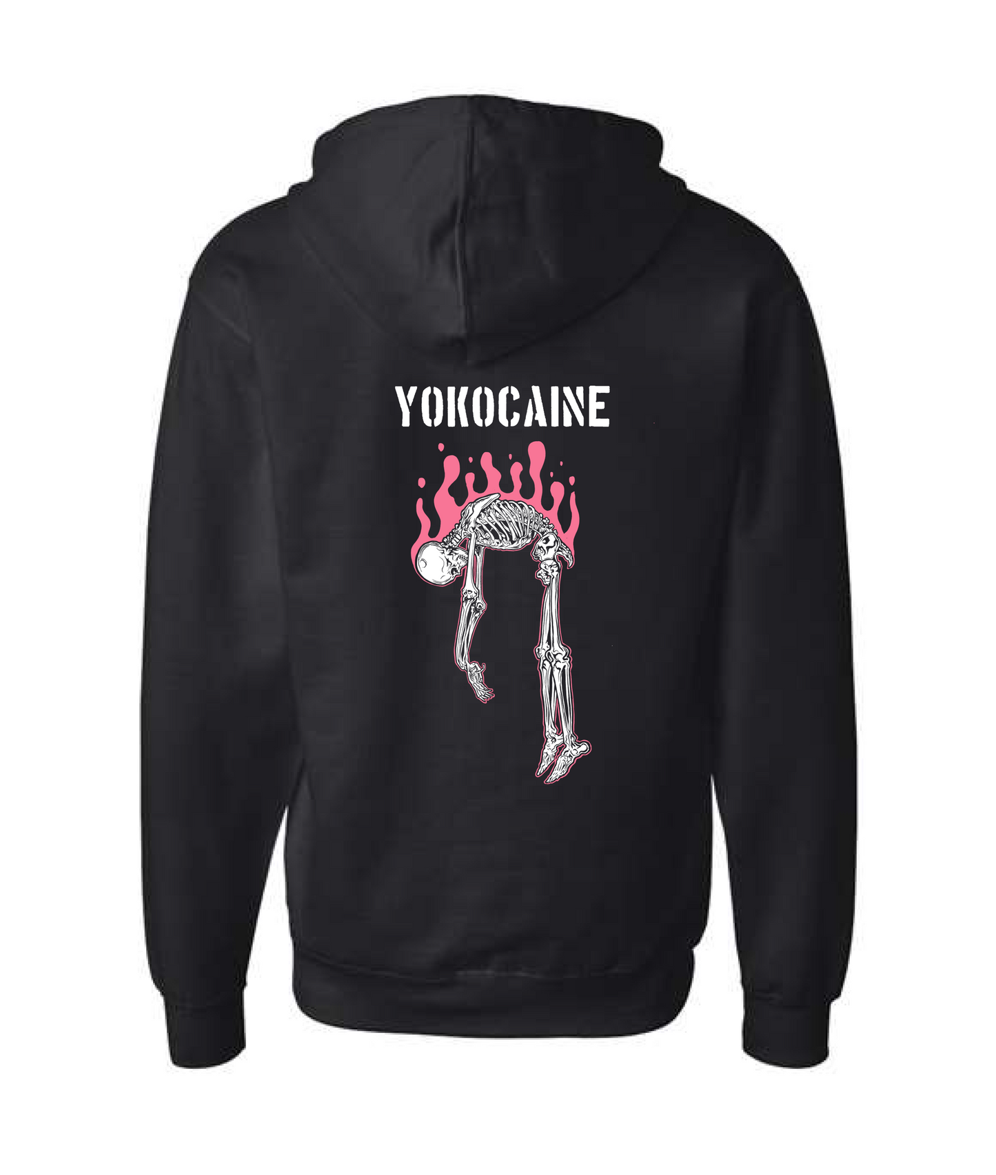 Yokocaine - Skeleton  - Black Zip Up Hoodie