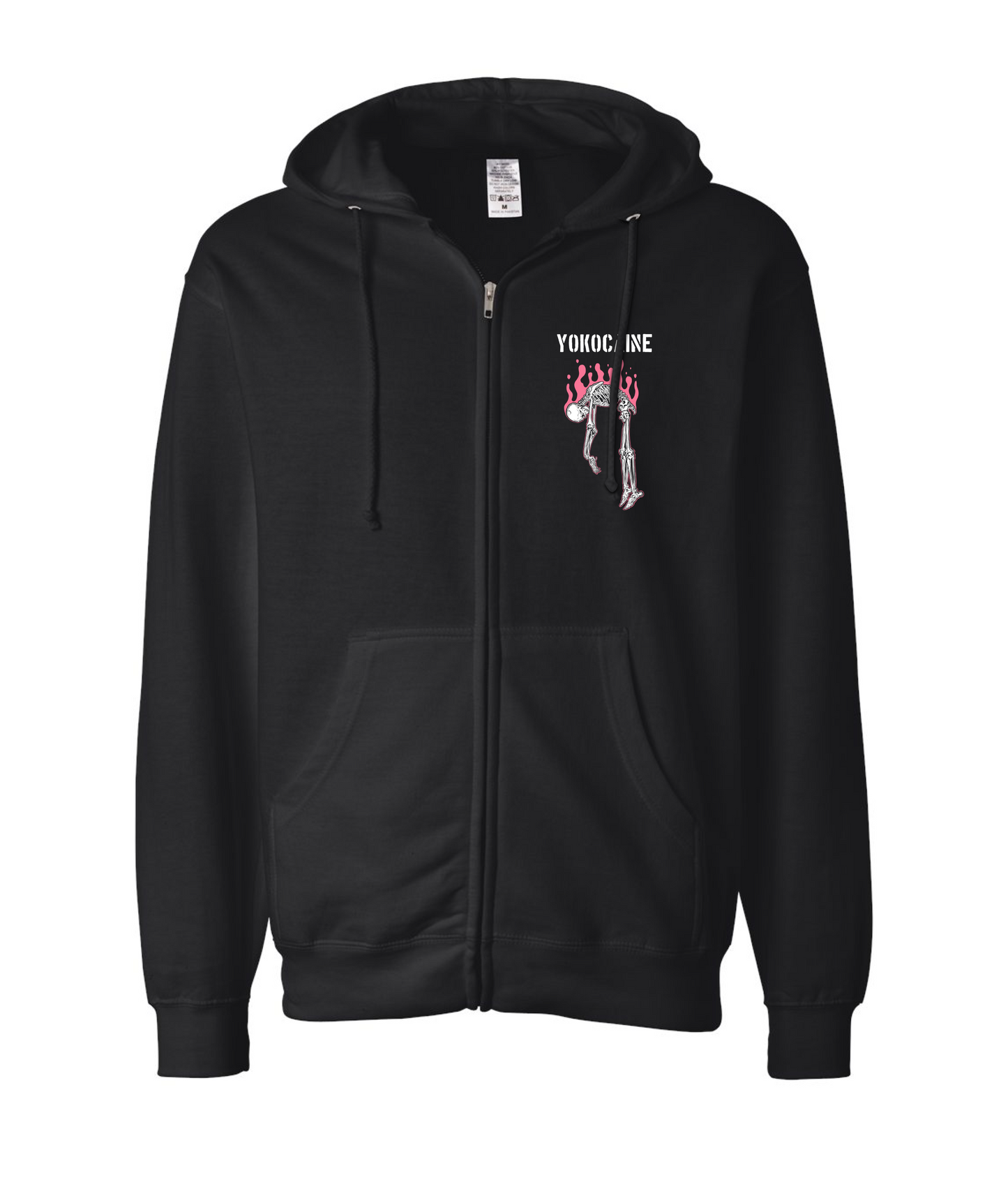 Yokocaine - Skeleton  - Black Zip Up Hoodie