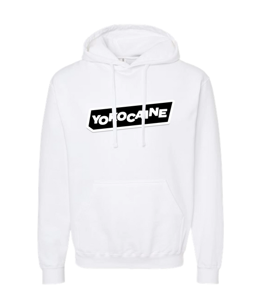 Yokocaine - Logo Block - White Hoodie
