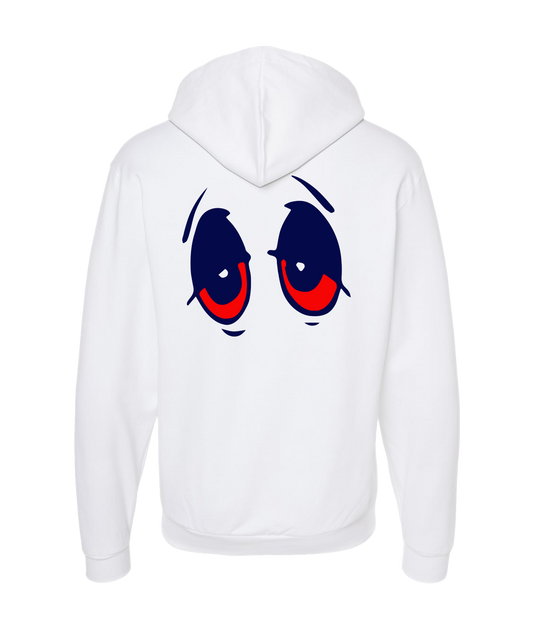 Zooted Clothing - EYES - White Zip Up Hoodie