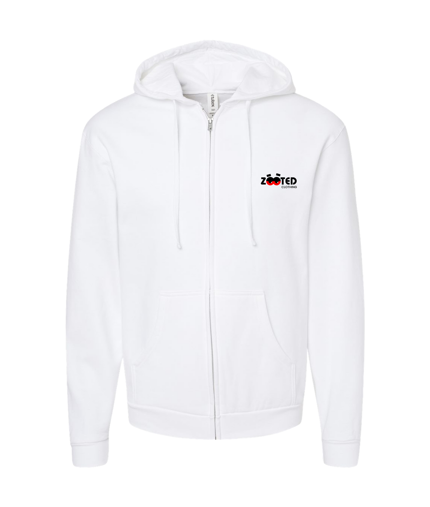 Zooted Clothing - ZC - White Zip Up Hoodie