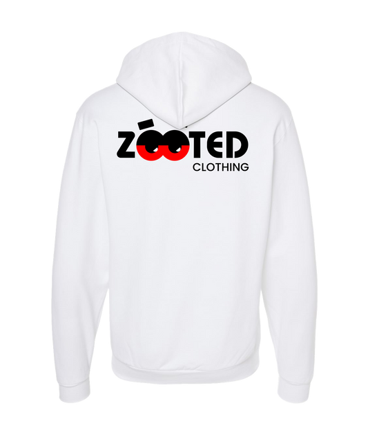 Zooted Clothing - ZC - White Zip Up Hoodie