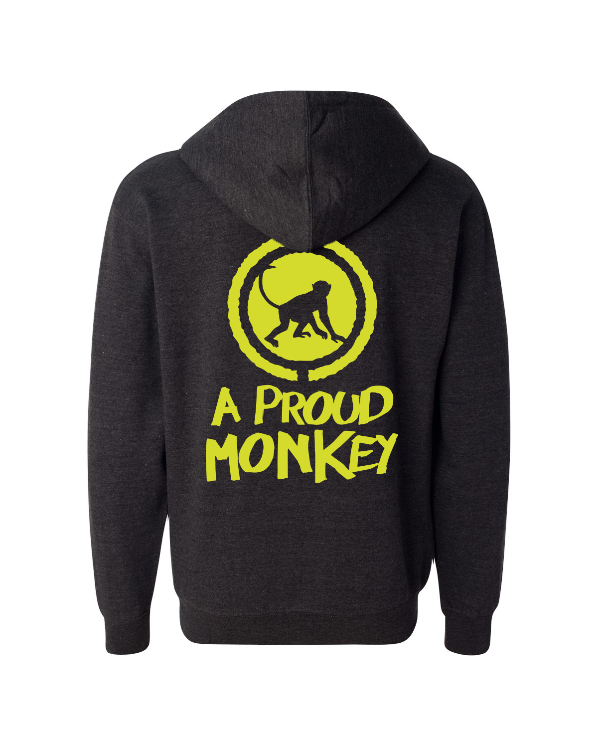 A Proud Monkey - Heather Gray Zip Up